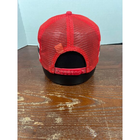 Vintage 3 Stripe Bill Elliott Coors Melling Oil Pumps Red Snapback Trucker Hat X - Picture 3 of 5